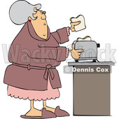 Cartoon Lady Making Toast © djart #1669143