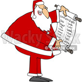 Cartoon Santa Claus Reading a Good List © djart #1693813