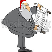 Cartoon Rabbi Santa Claus Reading a Good List © djart #1693816