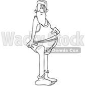 Cartoon Santa Claus in His Undies © djart #1694525