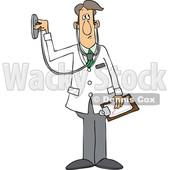 Cartoon Male Doctor Using a Stethoscope © djart #1696511