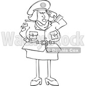 Cartoon Army Woman Saluting © djart #1698616
