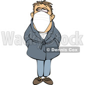 Cartoon Sick Man Wearing a Mask © djart #1708722