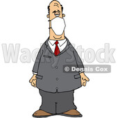 Cartoon Businessman Wearing a Mask © djart #1709285