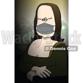 Rona Lisa Fine Art Parody of Mona Lisa Wearing a Coronavirus Mask © djart #1717769