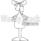 Cartoon Moose with a Mask Hanging from His Ear © djart #1725087