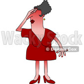 Cartoon Chubby Lady Experiencing a Hot Flash © djart #1757150