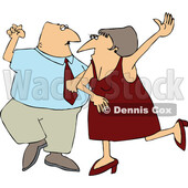 Cartoon Couple Dancing © djart #1758338