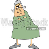 Cartoon Furious Wife or Granny with Folded Arms © djart #1789966