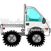 Royalty-Free (RF) Clipart Illustration of a White Keimini Truck © djart #223727