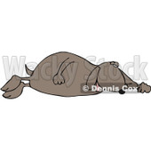 Royalty-Free (RF) Clipart Illustration of a Tired Dog Sleeping On His Side © djart #229158