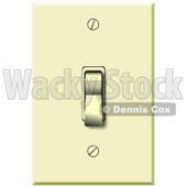 Clipart Illustration of an Electrical Flip Light Switch In The Off Position © djart #28205