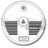 Clipart Illustration of a Test Button And Speakers On A Smoke Alarm © djart #37005