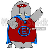 Clipart Illustration of a Cool Super Hero Elephant © djart #37006