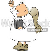 Male Angel Preaching at Church from a Bible Clipart © djart #4109