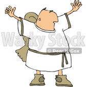 Religious Male Angel with Wings Trying to Grab Everyone's Attention Clipart © djart #4111