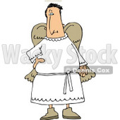 Confused Angel with Wings and a Halo Clipart © djart #4117
