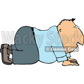 Business Man On His Hands and Knees Clipart © djart #4164