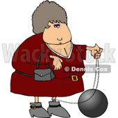 Female Criminal Wearing a Ball and Chain Clipart © djart #4171
