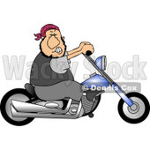 Tough Man Riding a Chopper Bike Clipart © djart #4188