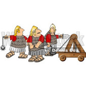 Roman Soldiers Armed with a Catapult Sword, and Ball & Chain Mace Clipart © djart #4224
