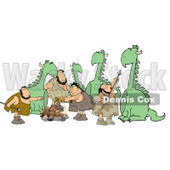 Dinosaurs & Cavemen Clipart © djart #4263
