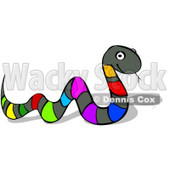 Multi-Colored Snake Clipart © djart #4317