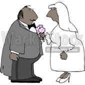 Ethnic Male and Female Couple Getting Married Clipart © djart #4344