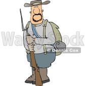 Confederate Army Soldier Holding a Rifle with a Bayonet Clipart © djart #4351