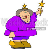 Obese Fairy Holding a Star Wand Clipart © djart #4429