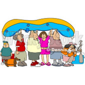 Friends and Family Going River Rafting Clipart © djart #4454