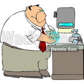 Businessman Washing His Hands with Soap Clipart © djart #4461