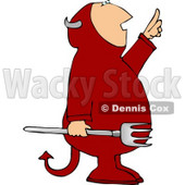 Devil Pointing Up at the Sky Clipart © djart #4474