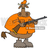 Male Cow Hunter Holding a Hunting Rifle Clipart © djart #4518