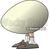 Concept of an Egg with Human Legs and Feet Clipart © djart #4608