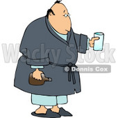 Sick Man Holding Medicine Clipart © djart #4664