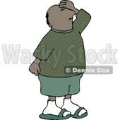 Male Tourist Looking Up at Something Clipart © djart #4675