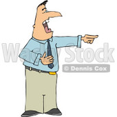 Businessman Pointing His Finger at Someone and Laughing Hysterically Clipart © djart #4686