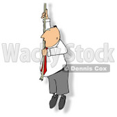 Businessman Hanging by a Rope Clipart Concept © djart #4702