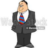 Businessman with a Disbelief Facial Expression and a Raised Eyebrow Clipart © djart #4740