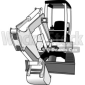 Bobcat Compact/Mini Hydraulic Excavator Clipart © djart #4806