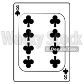 Eight/8 of Clubs Playing Card Clipart © djart #4826