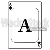 A/Ace of Clubs Playing Card Clipart © djart #4827