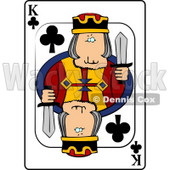 K/King of Clubs Playing Card Clipart © djart #4841
