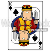 K/King of Spades Playing Card Clipart © djart #4848