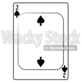 Two/2 of Spades Playing Card Clipart © djart #4856