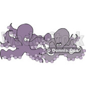 Two Purple Octopuses Clipart © djart #4875