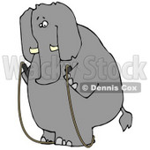 Human-like Obese Elephant Jump Roping Clipart © djart #4887