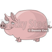 Big Fat Pink Pig Clipart © djart #4907