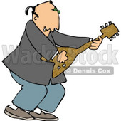 Old Rocker Playing a Guitar Clipart © djart #4952